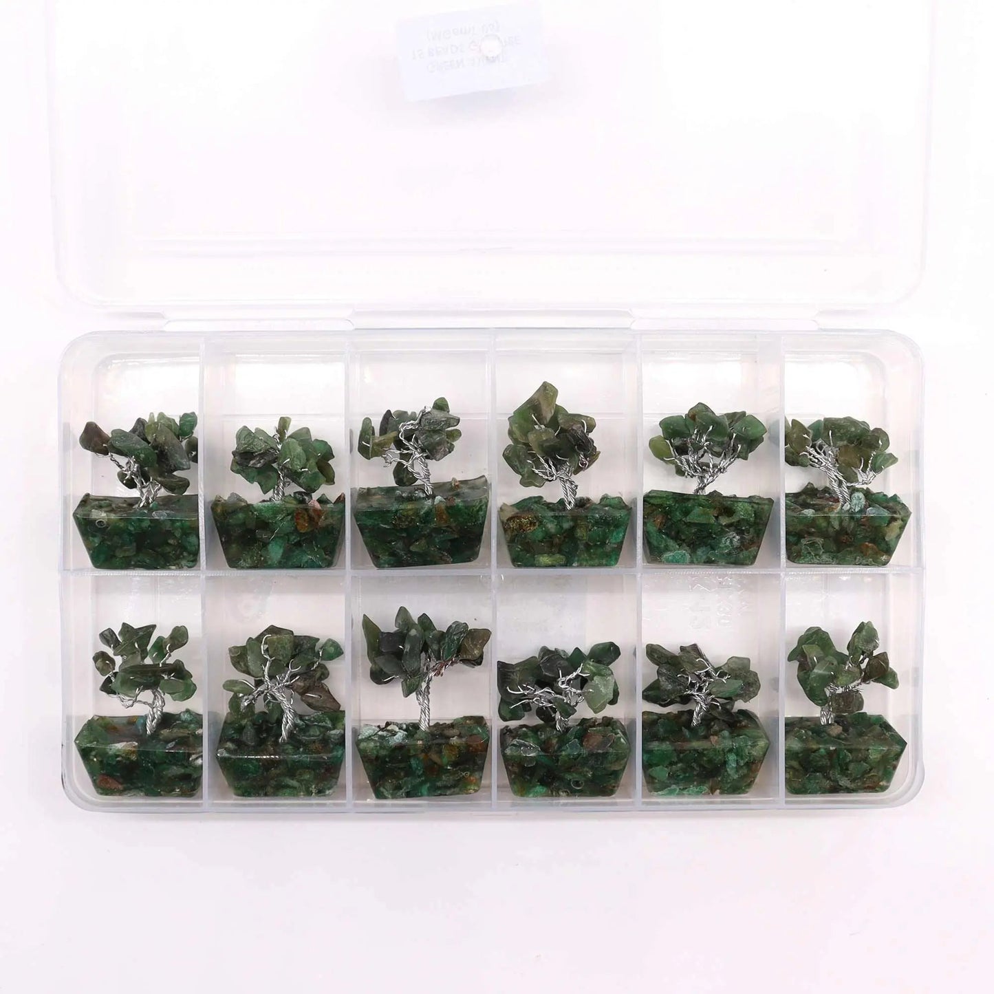 Mini Gemstone Tree On Orgonite Base - Green Aventurine (15 stones) Ninja Aromatherapy