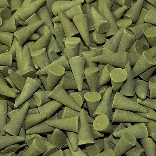 Bulk  Incense Cones - Tulsi Basil by Ninja Aromatherapy incense cones for aromatherapy.