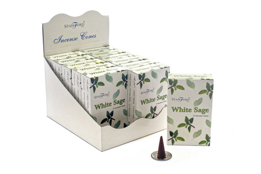White Sage Cones by Ninja Aromatherapy incense cones for aromatherapy.