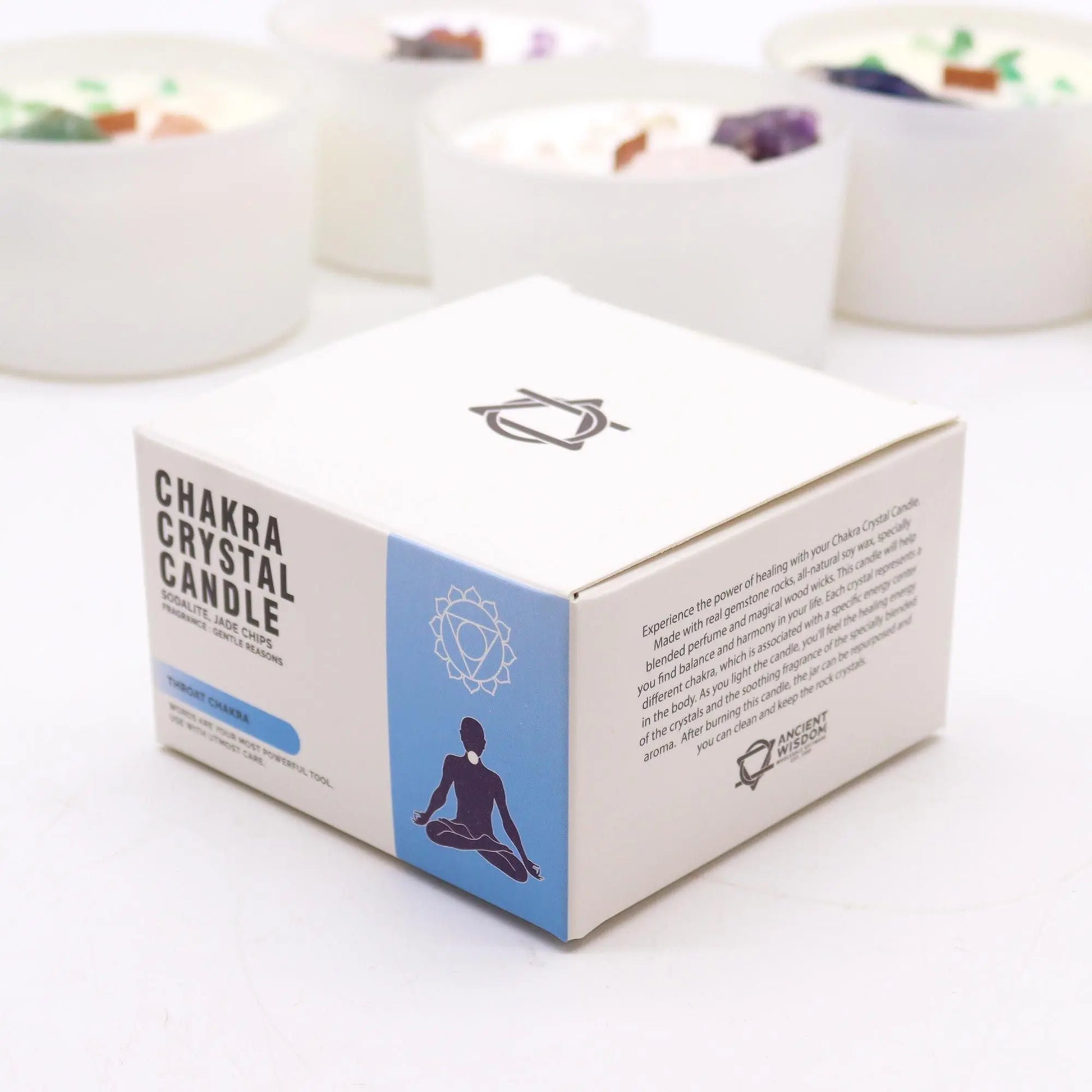 Chakra Crystal Candles - Throat Chakra Ninja Aromatherapy