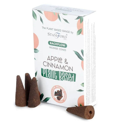 Plant Based Backflow Incense Cones - Apple & Cinnamon by Ninja Aromatherapy incense cones for aromatherapy.