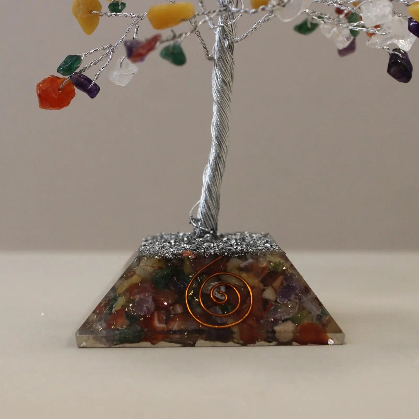 Gemstone Tree with Organite Base - 160 Stone - Multi Ninja Aromatherapy