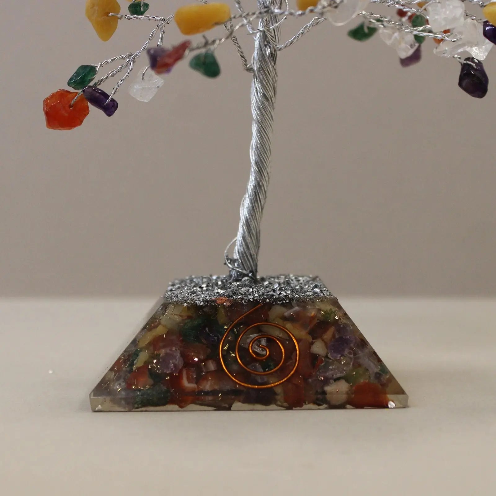 Gemstone Tree with Organite Base - 160 Stone - Multi Ninja Aromatherapy