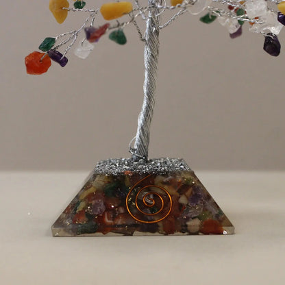 Gemstone Tree with Organite Base - 160 Stone - Multi Ninja Aromatherapy