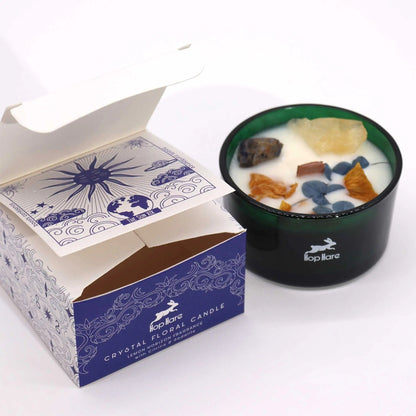 Hop Hare Crystal Magic Flower Candle - The Sun Ninja Aromatherapy