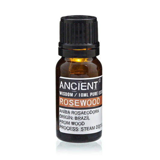 Rosewood Essential Oil 10ml Amber Glass Bottle with Built-In Drop Reducer – Uplifting, Balancing and Restorative