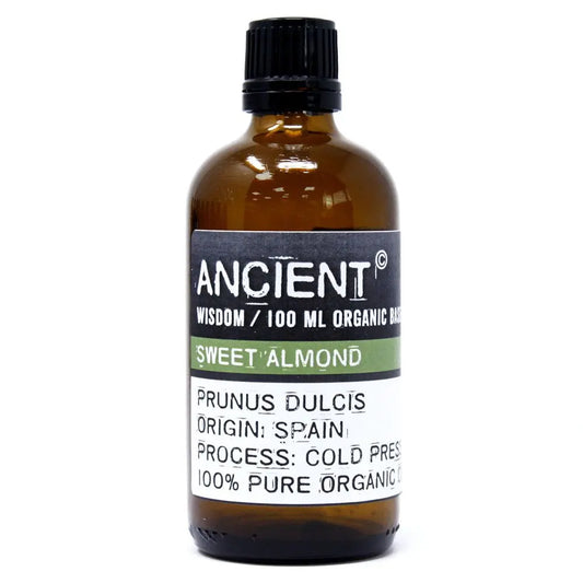 Sweet Almond carrier oil 100ml - pure natural base oil for aromatherapy, massage and skincare