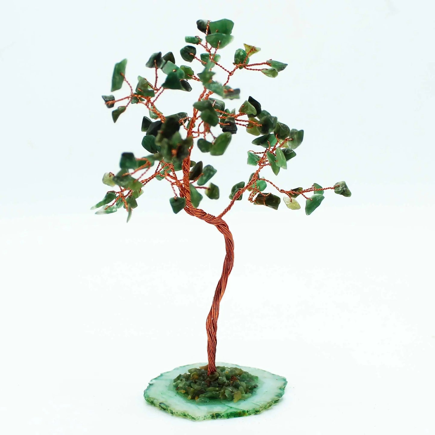 Lrg Gemstone Tree - Green Aventurine on Green Agate Base (100 stones) Ninja Aromatherapy