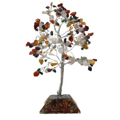 Gemstone Tree with Organite Base - 160 Stone - Multi Ninja Aromatherapy