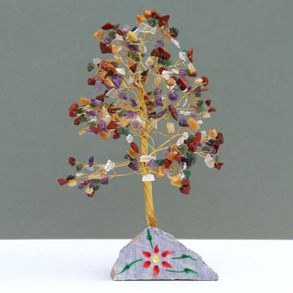 Multi-gem - 320 Stone gemstone tree handmade in India for home decor and healing.