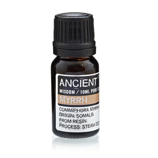Myrrh Essential Oil 10ml Amber Glass Bottle with Built-In Drop Reducer – Ancient Healing and Skin Care