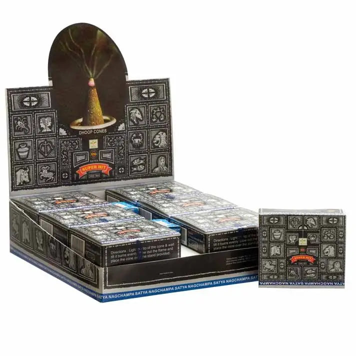 Nag Champa Superhit Dhoop Cones incense sticks for meditation and aromatherapy