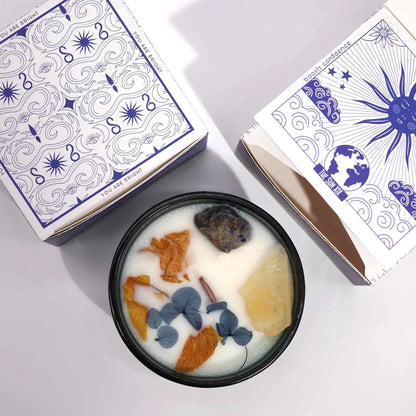 Hop Hare Crystal Magic Flower Candle - The Sun Ninja Aromatherapy