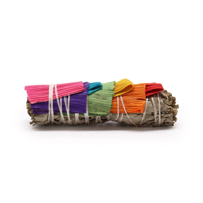 Smudge Stick - White Sage and 7 Corn Leaves - Smudge Sticks - individually wrapped high quality product