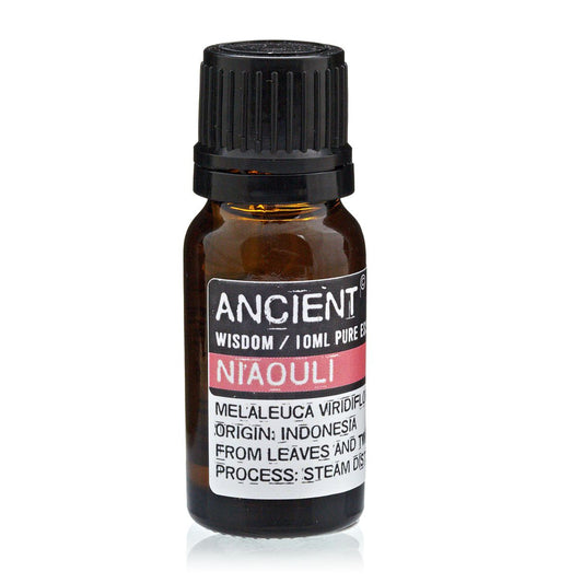 Niaouli Essential Oil 10ml Amber Glass Bottle with Built-In Drop Reducer – Respiratory, Pain Relief and Skin Care