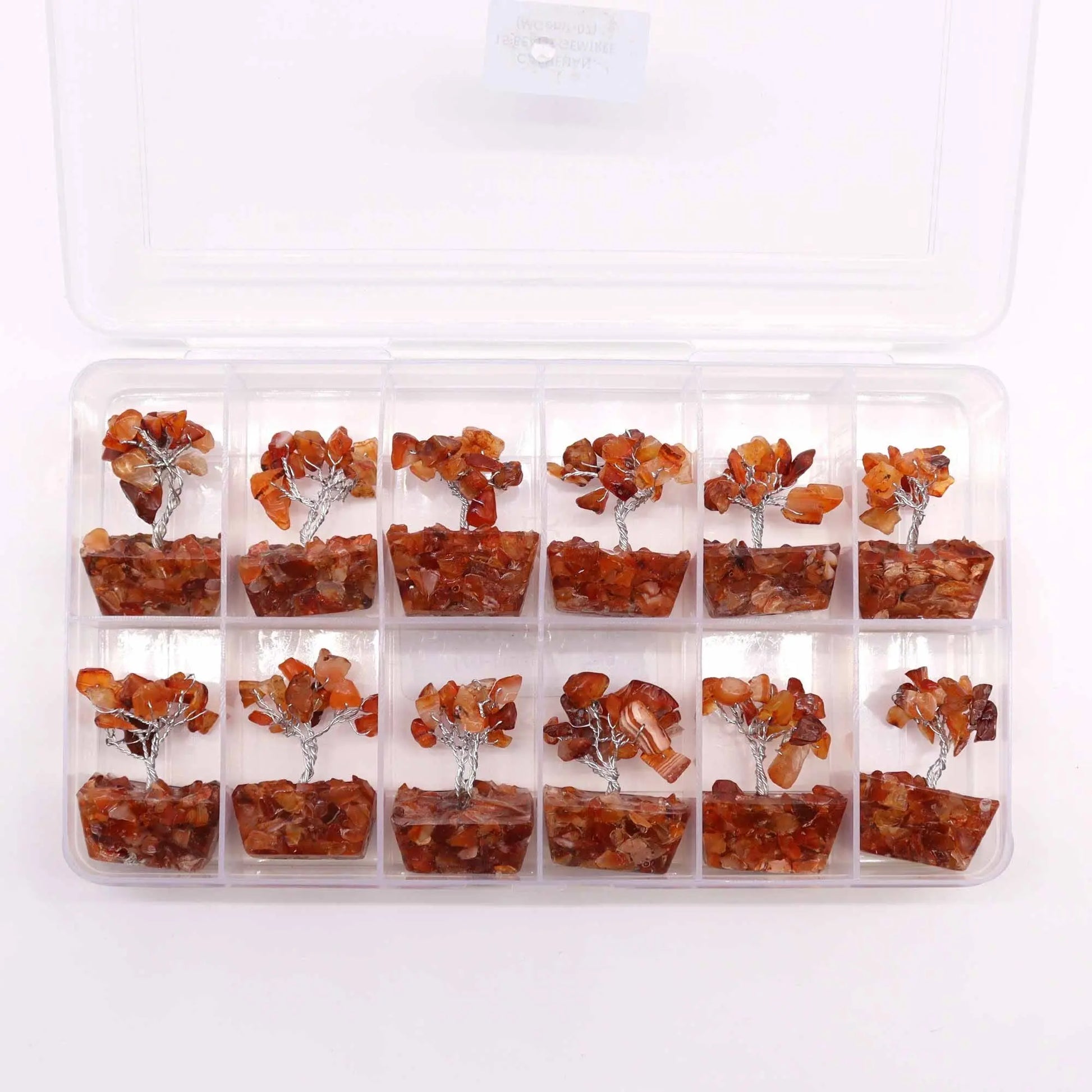 Mini Gemstone Tree On Orgonite Base - Carnelian (15 stones) Ninja Aromatherapy
