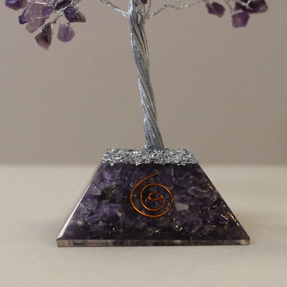 Gemstone Tree with Organite Base - 160 Stone - Amethyst Ninja Aromatherapy