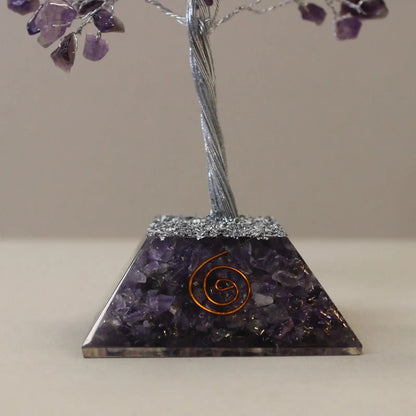 Gemstone Tree with Organite Base - 160 Stone - Amethyst Ninja Aromatherapy