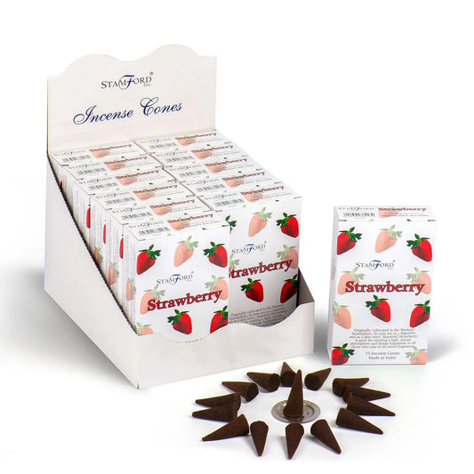 Strawberry cones by Ninja Aromatherapy incense cones for aromatherapy.