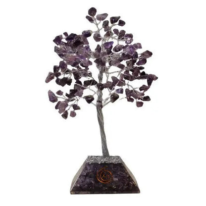Gemstone Tree with Organite Base - 160 Stone - Amethyst Ninja Aromatherapy