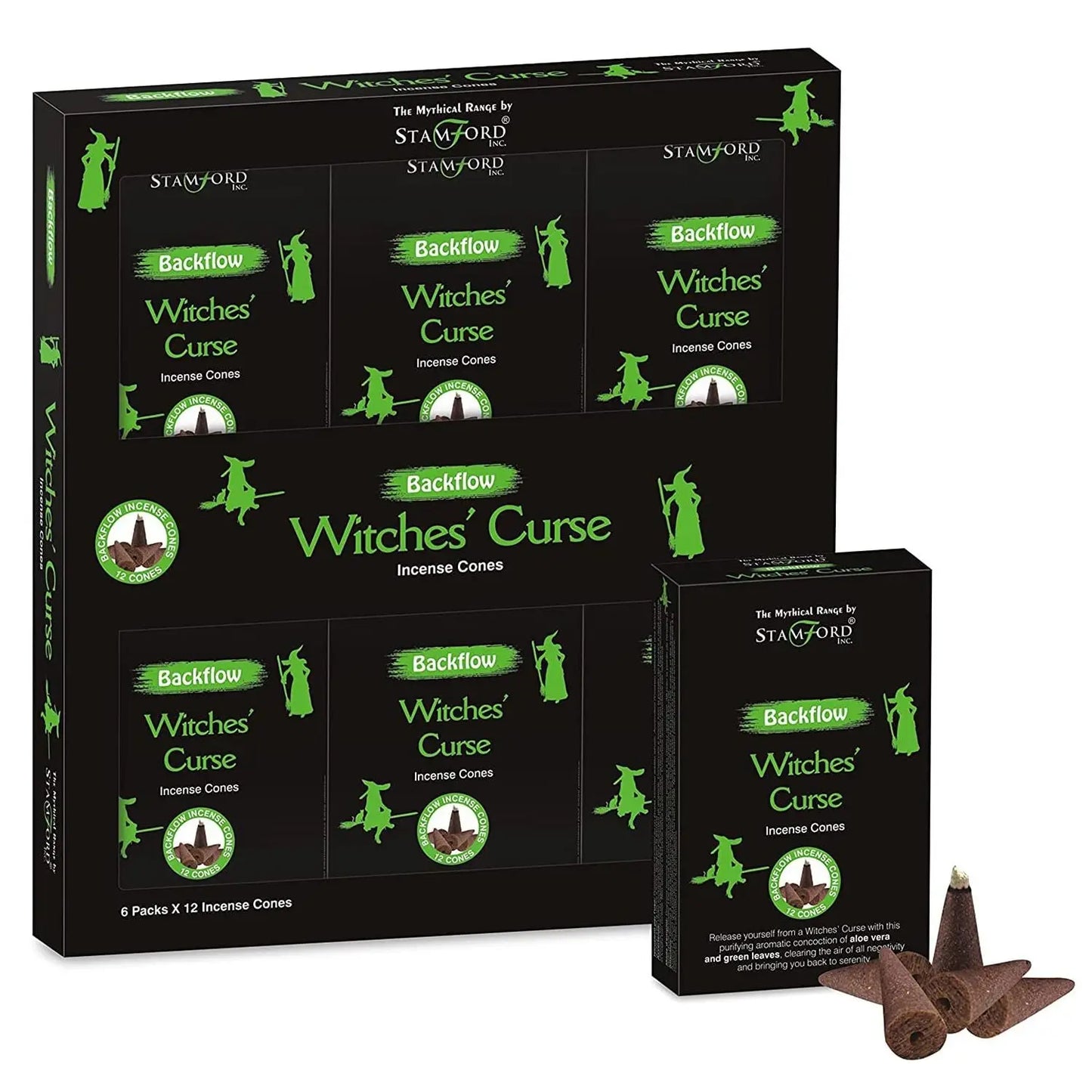Mythical Backflow Cones - Witch Curse by Ninja Aromatherapy incense cones for aromatherapy.