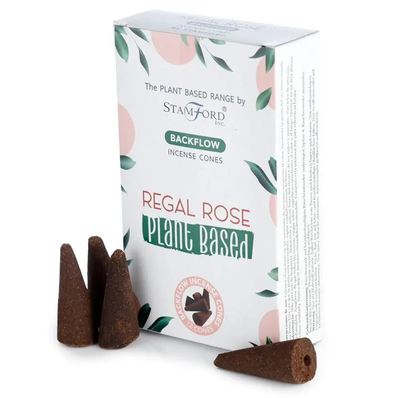 Plant Based Backflow Incense Cones - Regal Rose by Ninja Aromatherapy incense cones for aromatherapy.