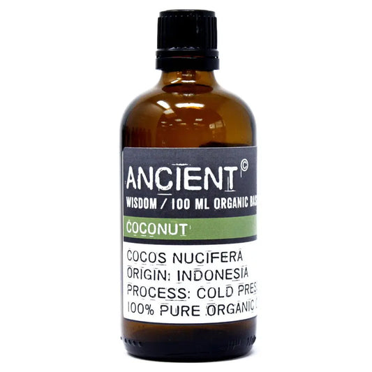 Coconut carrier oil 100ml - pure natural base oil for aromatherapy, massage and skincare
