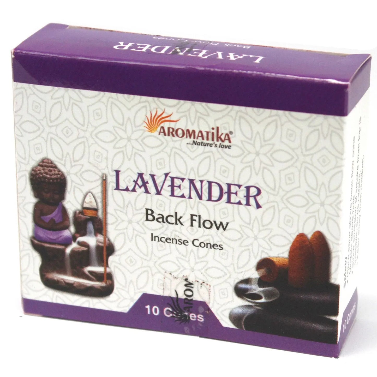 Aromatica Backflow Incense Cones - Lavender by Ninja Aromatherapy incense cones for aromatherapy.