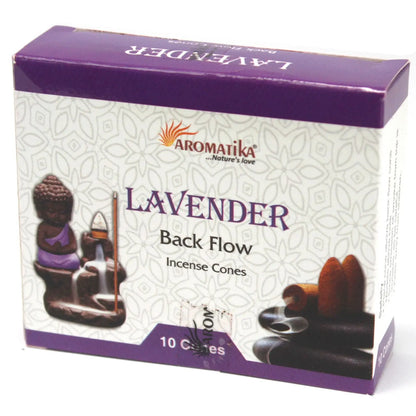Aromatica Backflow Incense Cones - Lavender by Ninja Aromatherapy incense cones for aromatherapy.