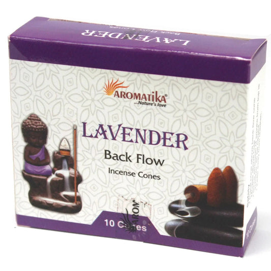 Aromatica Backflow Incense Cones - Lavender by Ninja Aromatherapy incense cones for aromatherapy.
