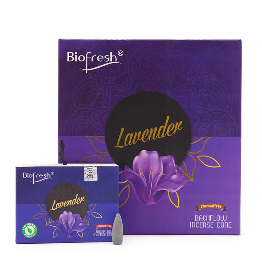 Biofresh Backflow Incense Cones - Lavender by Ninja Aromatherapy incense cones for aromatherapy.