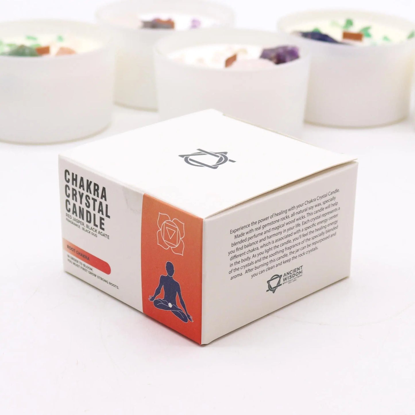 Chakra Crystal Candles - Root Chakra Ninja Aromatherapy
