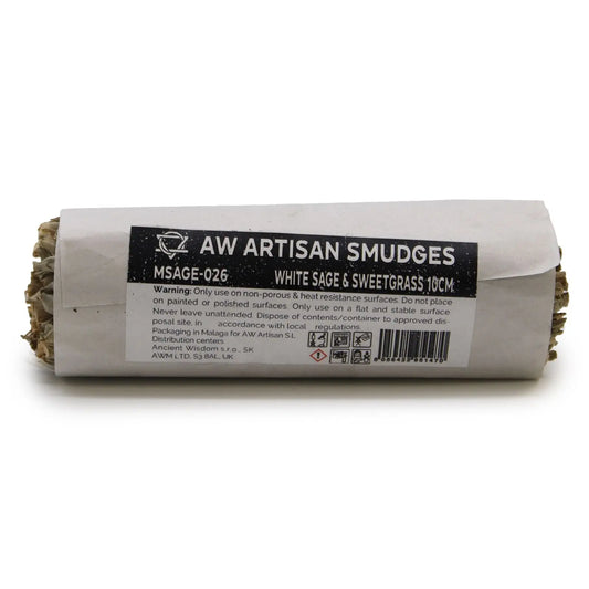 Smudge Stick - White Sage & Sweetgrass 10cm - Ninja Aromatherapy