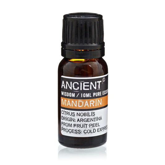 Mandarin Essential Oil 10ml Amber Glass Bottle with Built-In Drop Reducer – Gentle Citrus Oil for Skin and Digestion