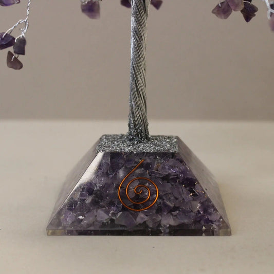 Gemstone Tree with Organite Base - 320 Stone - Amethyst Ninja Aromatherapy