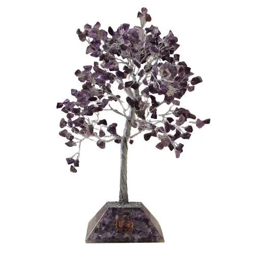 Gemstone Tree with Organite Base - 320 Stone - Amethyst Ninja Aromatherapy