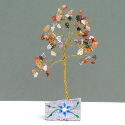 Multi-gem - 80 Stone gemstone tree handmade in India for home decor and healing.