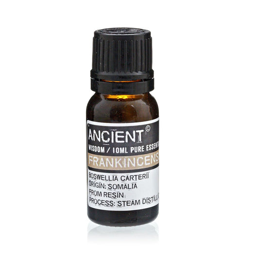 Frankincense Essential Oil 10ml Amber Glass Bottle with Built-In Drop Reducer – Pure, Calming and Skin Rejuvenating