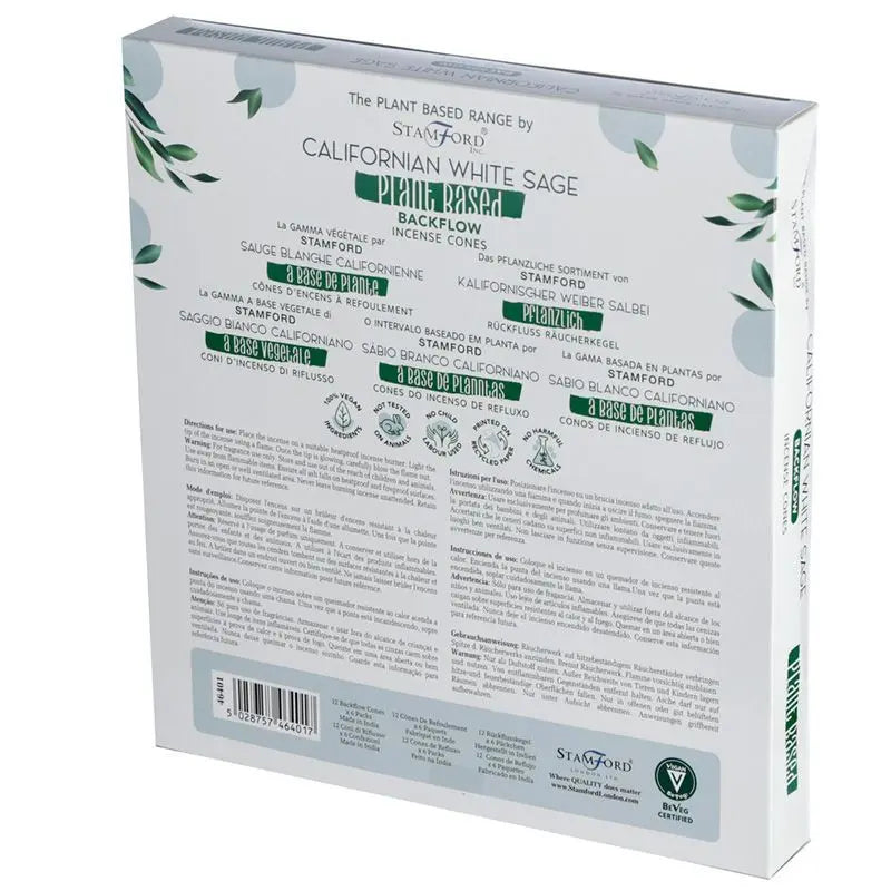 Plant Based Backflow Incense Cones - Californian White Sage Ninja Aromatherapy