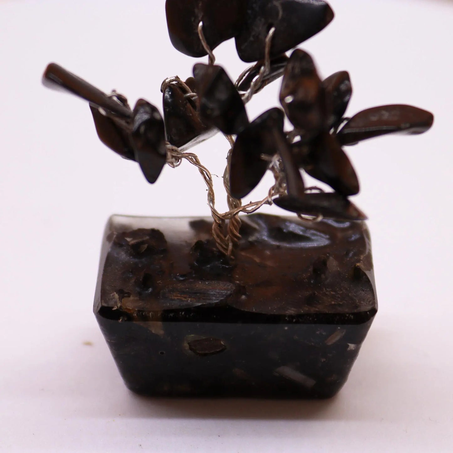 Mini Gemstone Tree On Orgonite Base - Black Agate (15 stones) Ninja Aromatherapy
