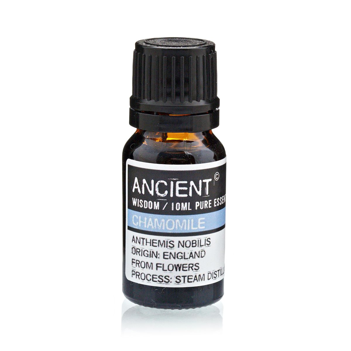Chamomile Roman (P) Essential Oil 10ml Amber Glass Bottle with Built-In Drop Reducer – Calming and Skin Soothing
