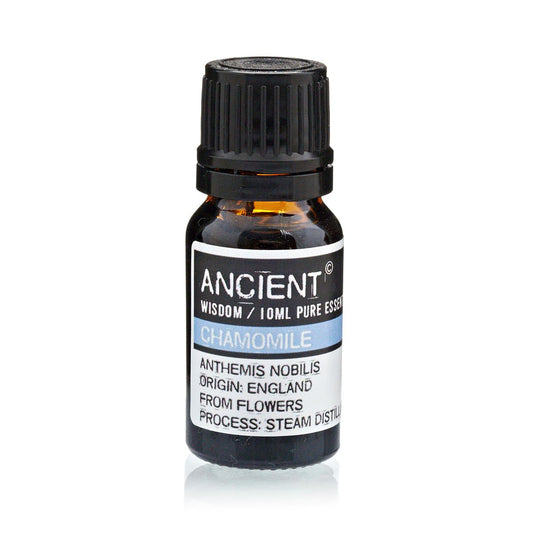 Chamomile Roman (P) Essential Oil 10ml Amber Glass Bottle with Built-In Drop Reducer – Calming and Skin Soothing