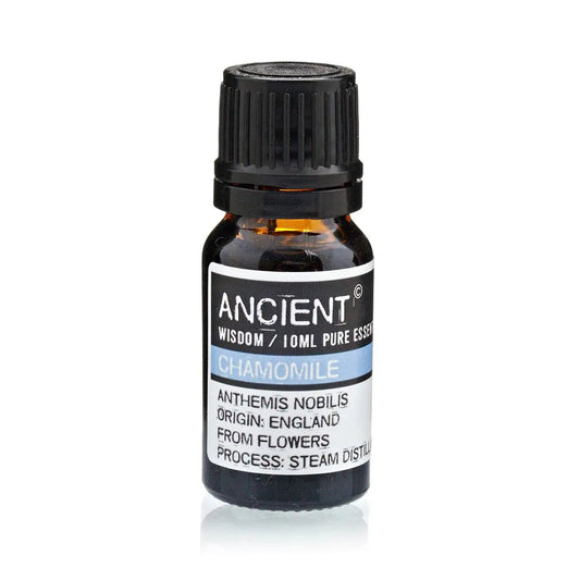 Chamomile Roman (P) Essential Oil 10ml Amber Glass Bottle with Built-In Drop Reducer – Calming and Skin Soothing