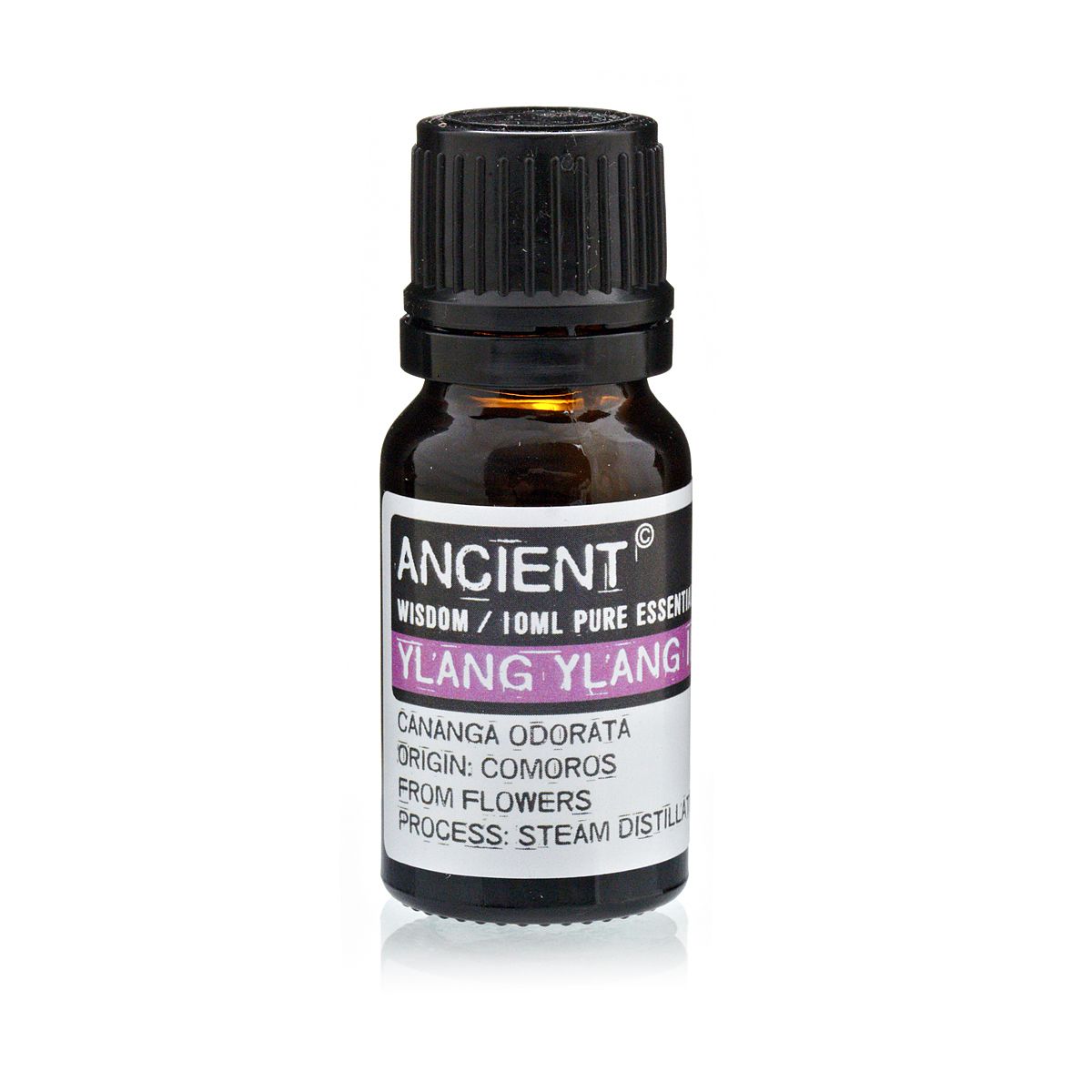 Ylang Ylang I Essential Oil 10ml Amber Glass Bottle with Built-In Drop Reducer – Uplifting and Relaxing Aromatherapy Oil