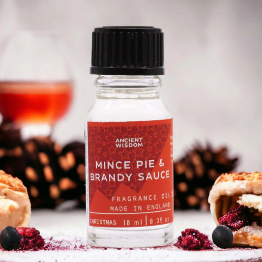 10ml Mince Pie & Brandy Sauce Fragrance Oil Bottle – Long Lasting Scent for Candles, Soaps & Diffusers