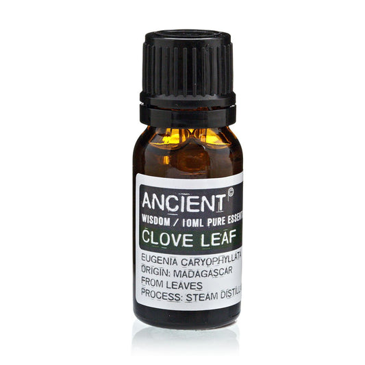 Clove Leaf Essential Oil 10ml Amber Glass Bottle with Built-In Drop Reducer – Warm, Spicy and Potent Natural Remedy