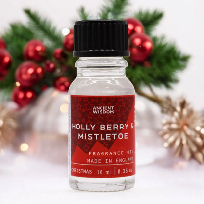10ml Holly Berry & Mistletoe Fragrance Oil Bottle – Long Lasting Scent for Candles, Soaps & Diffusers
