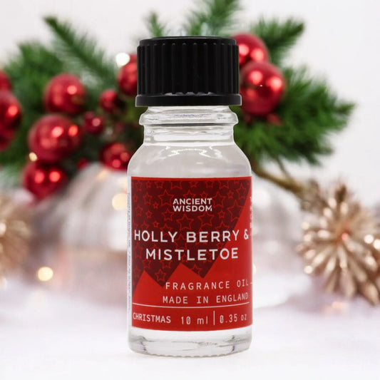 10ml Holly Berry & Mistletoe Fragrance Oil Bottle – Long Lasting Scent for Candles, Soaps & Diffusers