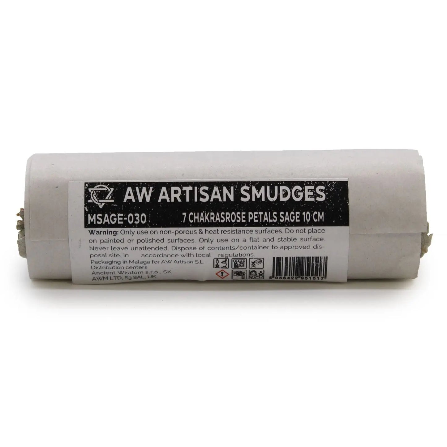 Smudge Stick - 7 Chakras Rose Petals Sage 10 cm (Chakra) - Ninja Aromatherapy