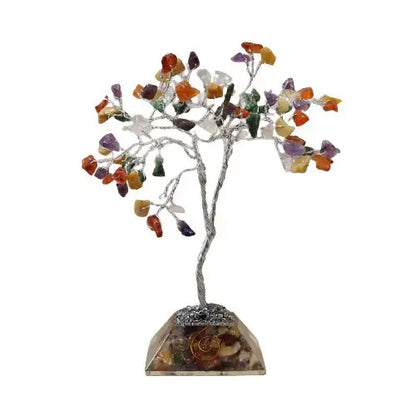 Gemstone Tree with Organite Base - 80 Stone - Multi Ninja Aromatherapy